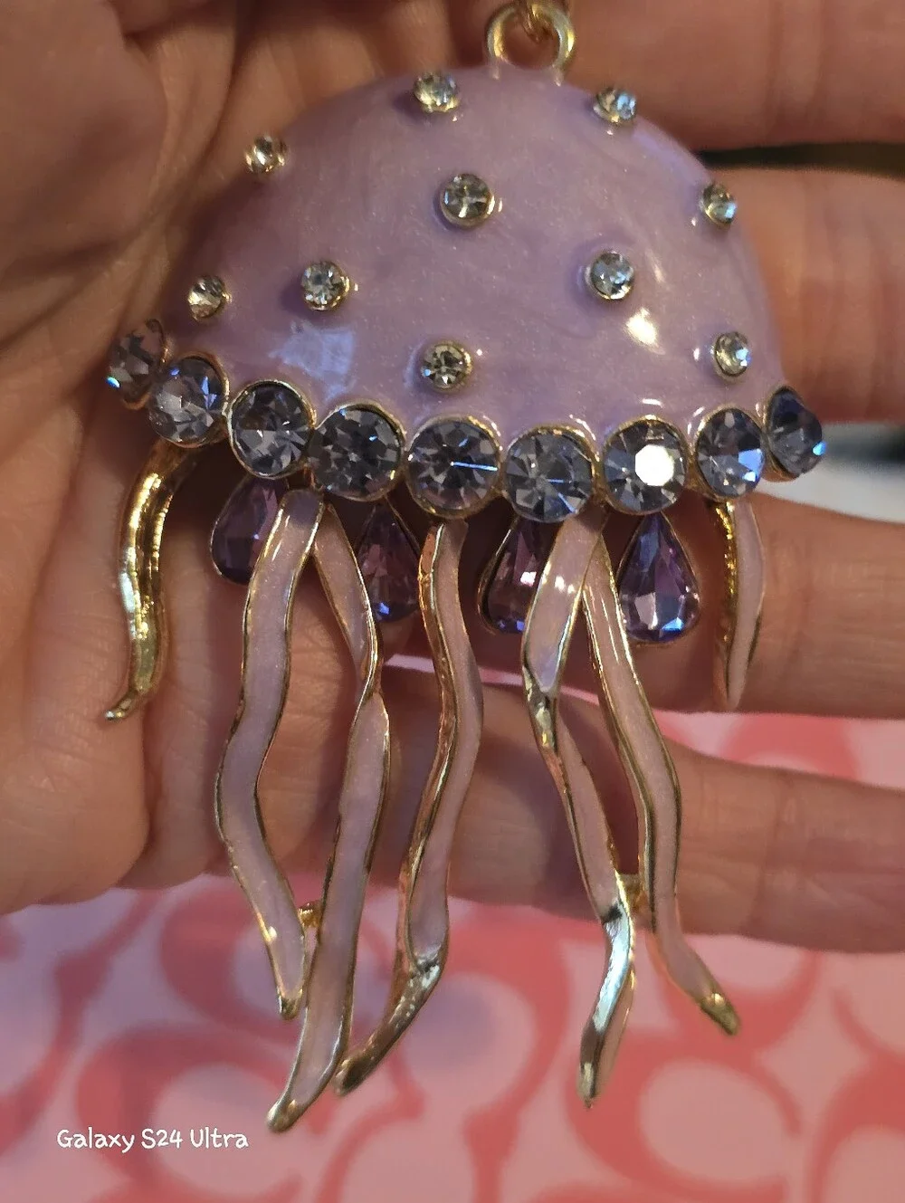 Beautiful Jellyfish Bag Charm/ Keychain NEW
